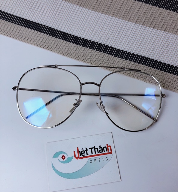 Gọng kính kim loại form lớn 2 cầu