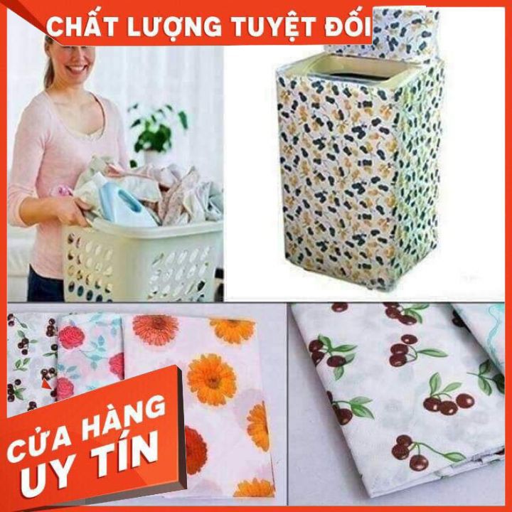 Vỏ bọc máy giặt chống thấm satin cao cấp giao màu ngẫu nhiên