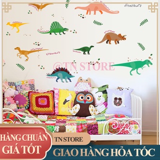 Decal dán cho bé khủng long đáng yêu tn store decal792