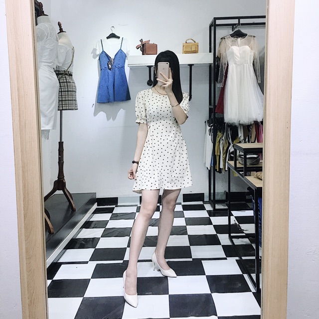 Combo váy tim + áo đỏ