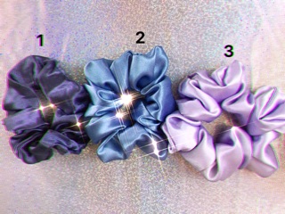 Chun buộc tóc bản to scrunchies lụa nhiều màu