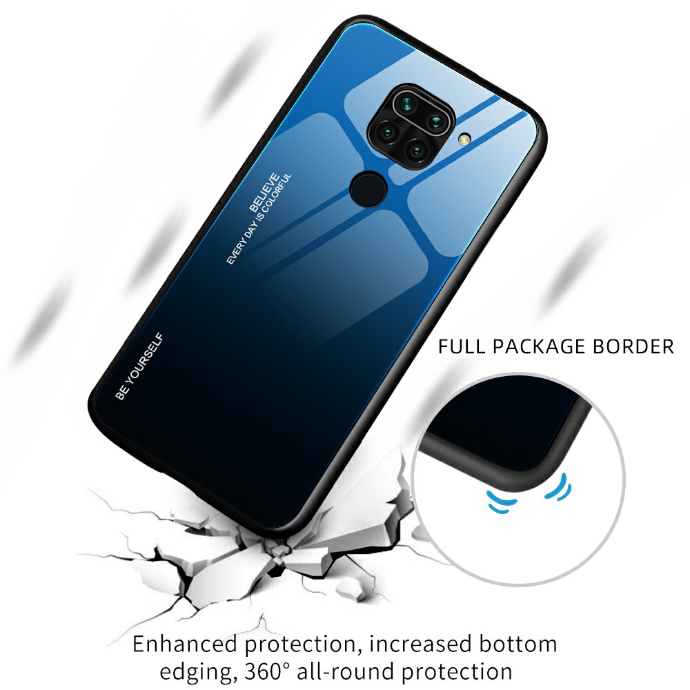 Ốp lưng Xiaomi Redmi 10X 4G / Redmi Note 9 FREESHIP Từ 50k mặt lưng kính đa sắc thời trang cao cấp