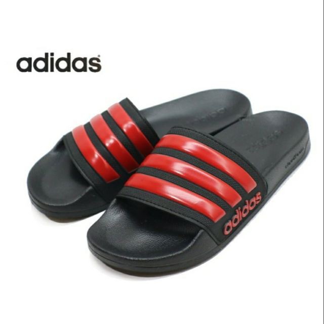 Dép Nam Adidas Chính Hãng 🔴FREESHIP🔴 Adidas Adilette Cloudfoam Shower Black Red - Dép Quai Ngang Chống Nước - [EG1884]