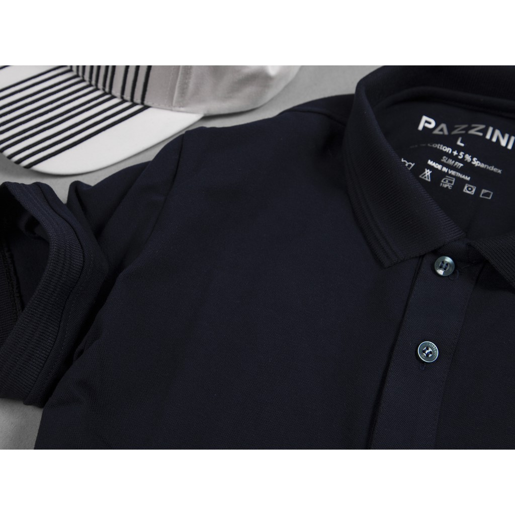 Áo thun nam cổ bẻ POLO PAZZINI thun cotton 100% co giãn 4 chiều mềm ,mát | BigBuy360 - bigbuy360.vn