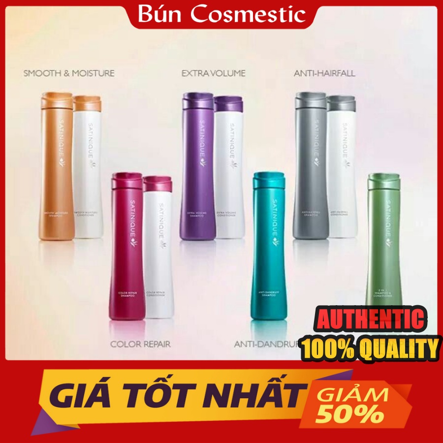 SATINIQUE - TÓC BỪNG SỨC SỐNG dầu gội, dầu xả SATINIQUE 280ml