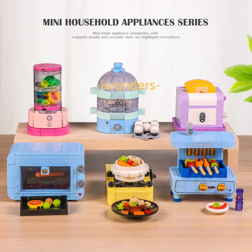 Bộ 12 Khối Lắp Ráp Máy Hút Bụi Bàn Cà Phê Tv Sáng Tạo