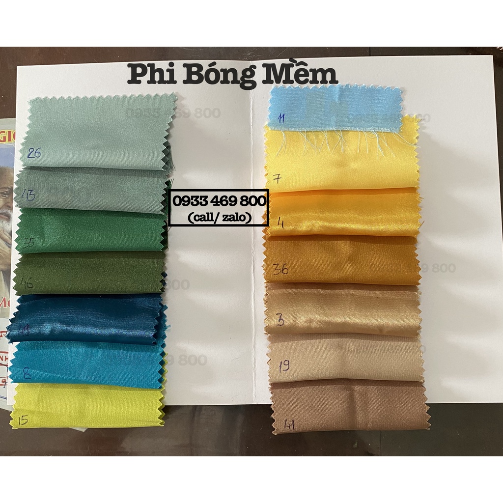 Vải phi bóng loại mềm mịn đẹp rũ khổ 1m50