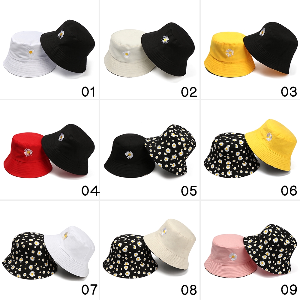 Mũ tai bèo cotton hai mặt che nắng thời trang mùa hè cho nam nữ