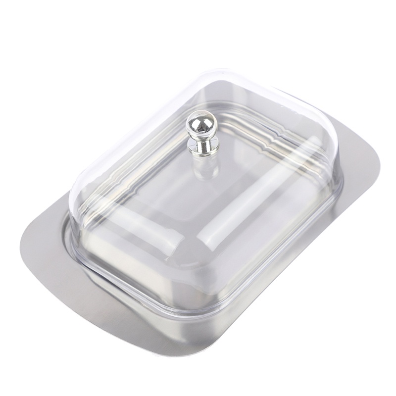 Khay Nướng Bánh Mì / Bơ Có Nắp Trong Suốt 3 Ngăn Tiện Dụng