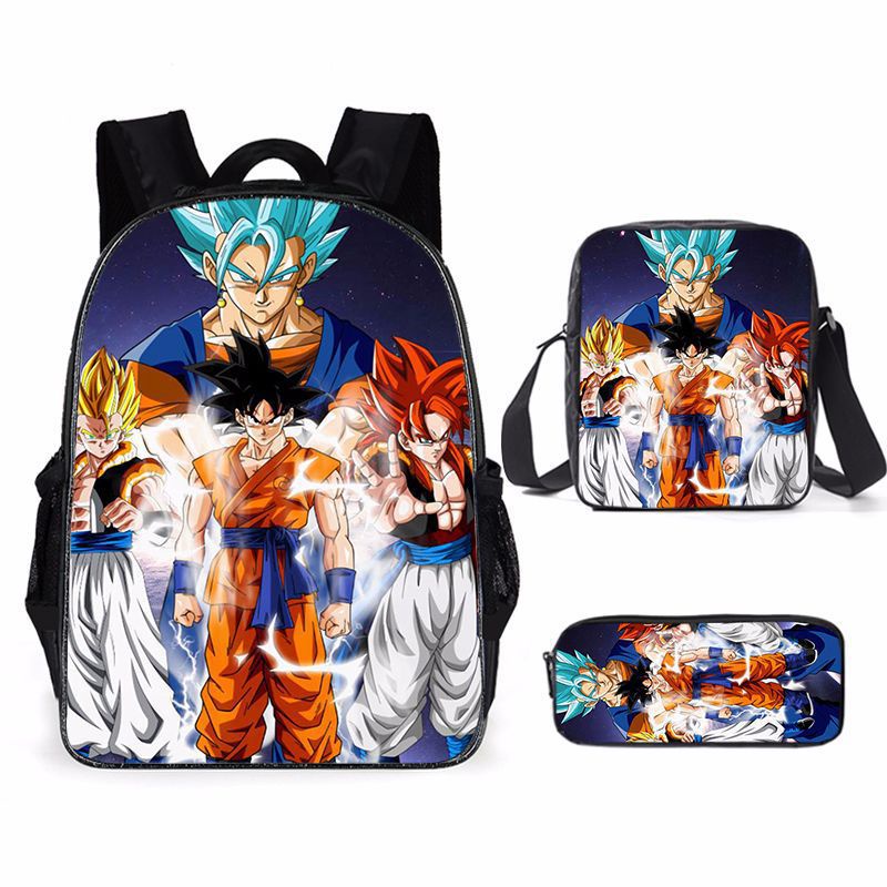 Bộ 3 Món Ba Lô Đi Học In Hình DRAGON BALL 2022 Mới Cho Bé