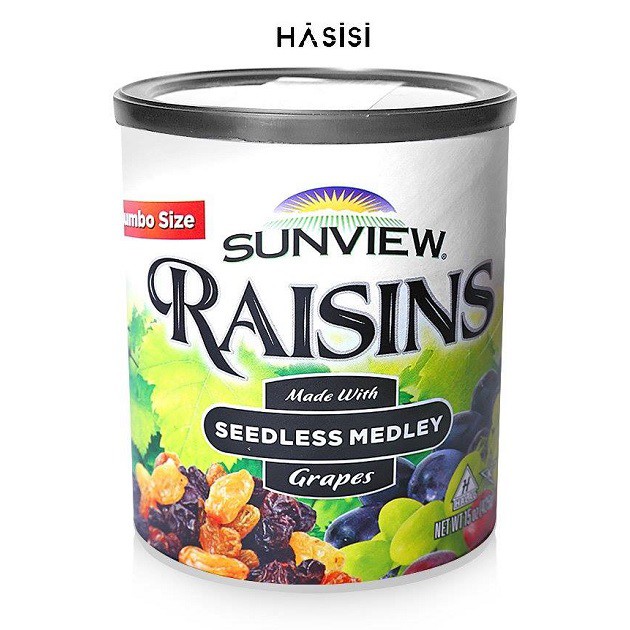 Nho Khô Không Hạt SUNVIEW RAISINS 425g [chính hãng]