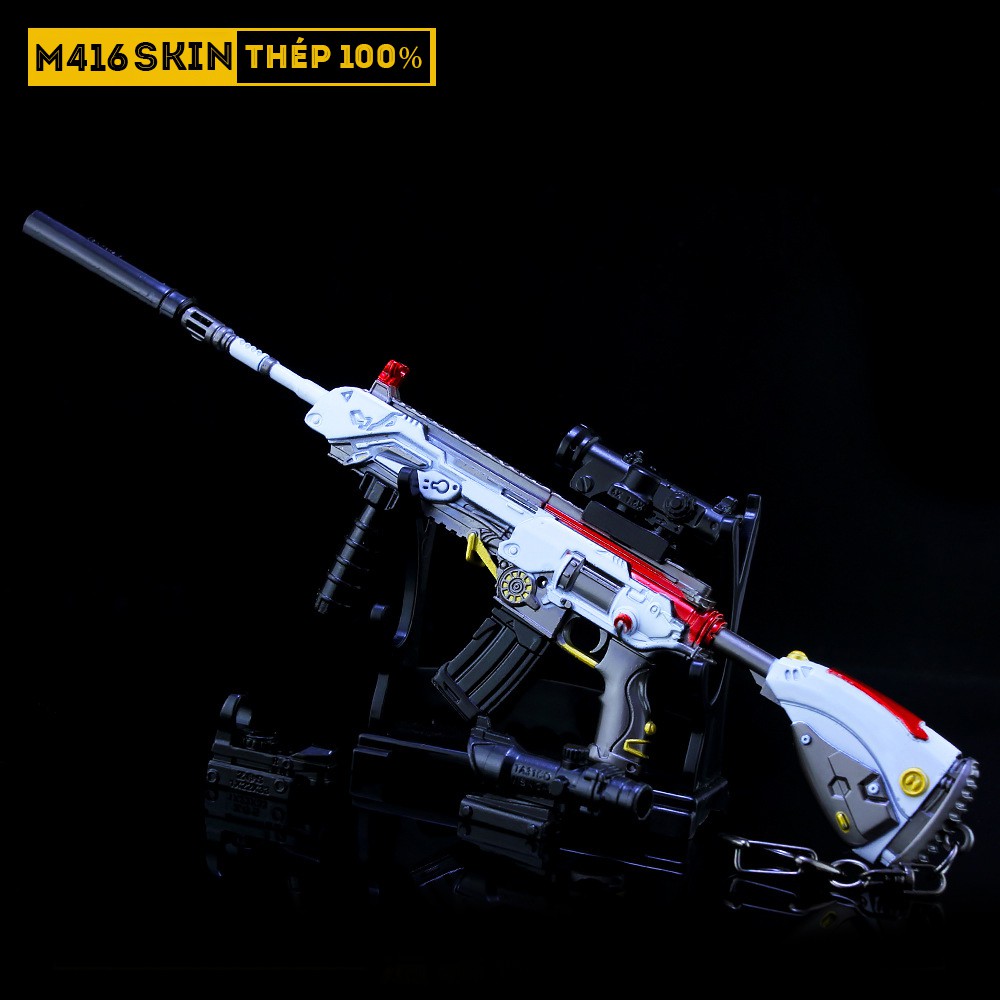 Mô HÌnh PUBG M416 SKin Người Du Hành Tặng Kèm FUll Phụ Kiện Và Kệ Trưng Bày 19cm