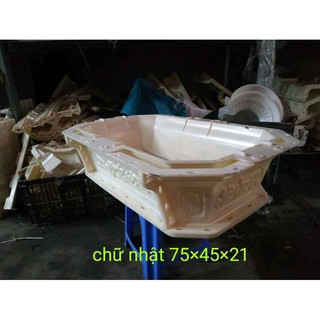 khuôn chậu cây cảnh chữ nhật dài 75cm rộng 45cm cao 20cm