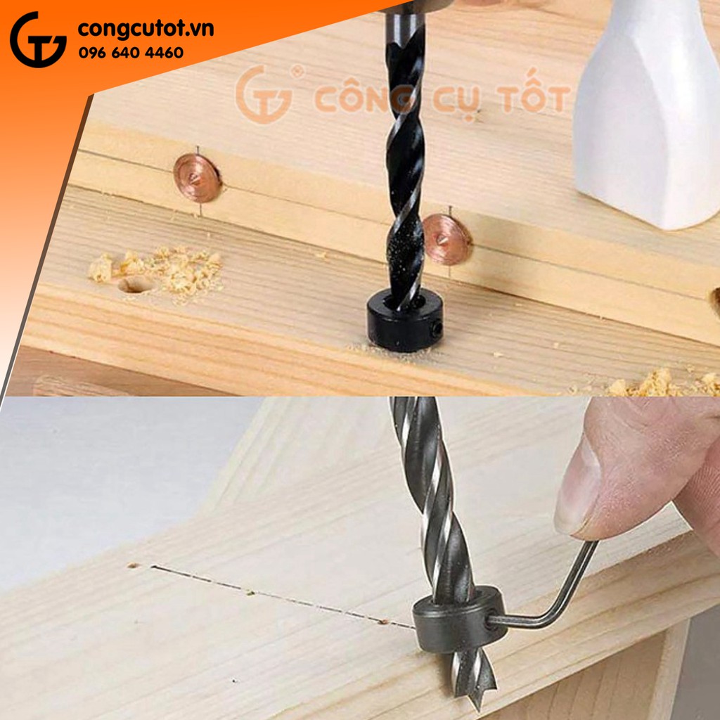 Vòng định cữ khoan 3-16mm (bán lẻ) chất liệu thép gió