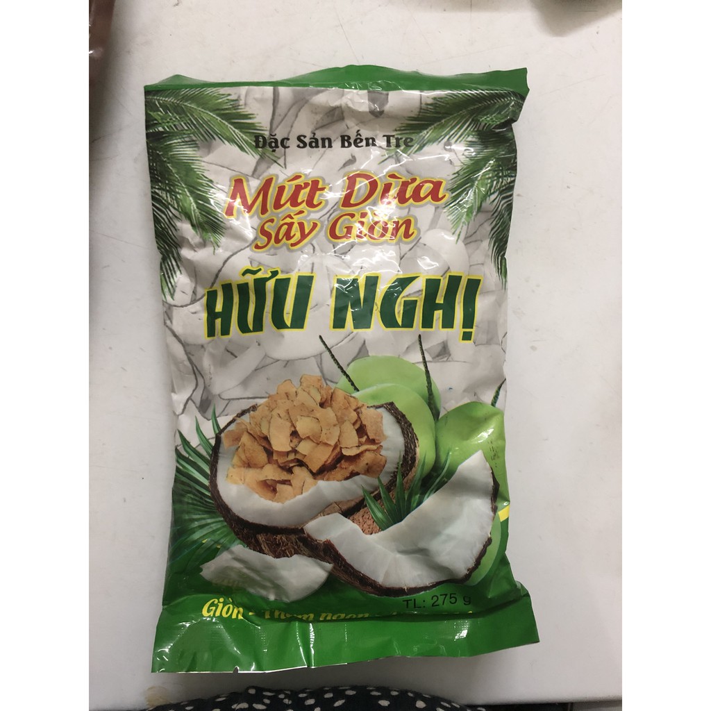 Mứt dừa sấy giòn Hữu Nghị gói 275gr