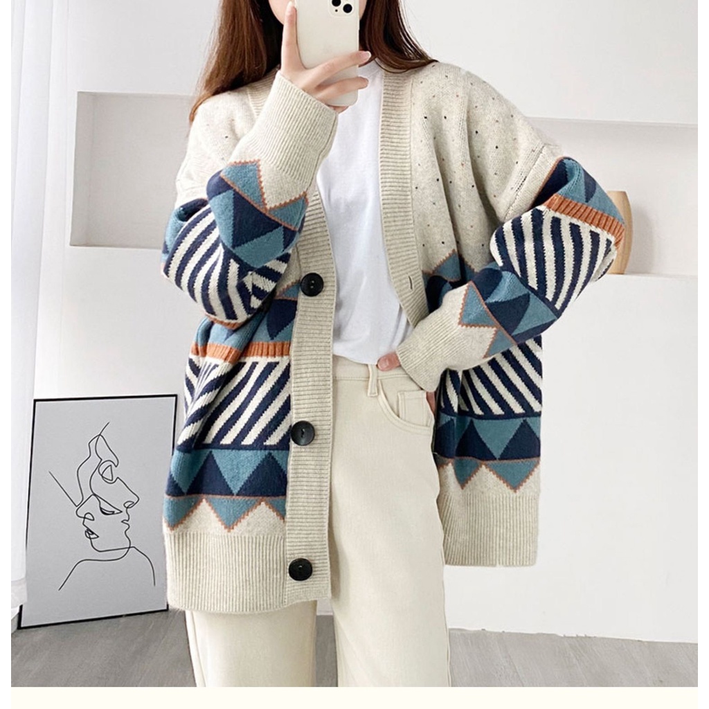 ❦▥ஐ[ÁO Choàng] Cardigan Nữ Thổ Cẩm Chất Len Mềm Mịn | BigBuy360 - bigbuy360.vn
