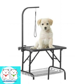 New- Bàn cắt tỉa lông chó mèo 2 size  bàn grooming hình chữ nhật chuyên dùng cho spa grooming thú cưng