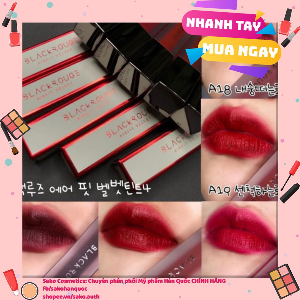 [CHÍNH HÃNG]  Son kem lì black rouge a22, Son blackrouge ver 4 bad rose