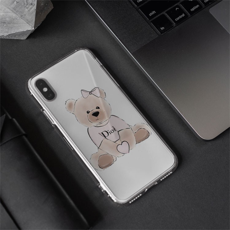 Ốp Lưng  gấu bông ốp điện thoại dior hình gấu bông đáng yêu dành cho Iphone 5 đến 12 Promax BRD20210258