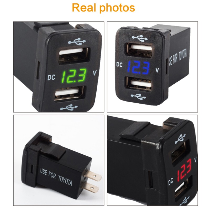 Củ Sạc Hai Cổng Usb 4.2a Cho Xe Hơi Toyota