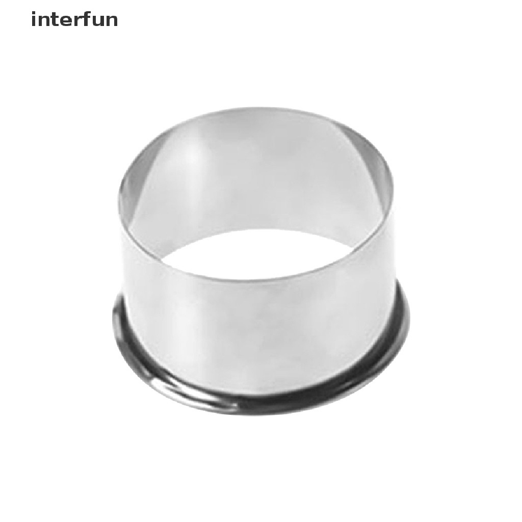 Khuôn Nướng Bánh Hình Tròn Bằng Thép Không Gỉ 3 Kích Cỡ Tiện Dụng