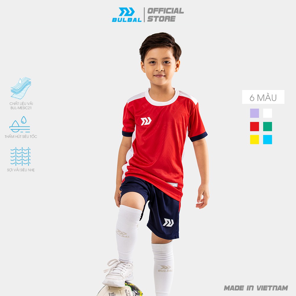 Bộ Quần Áo Bóng Đá Trẻ Em BULBAL FALCOL KID mặc mát ngày hè năng động, vải cao cấp chất lượng tiêu chuẩn Châu Âu