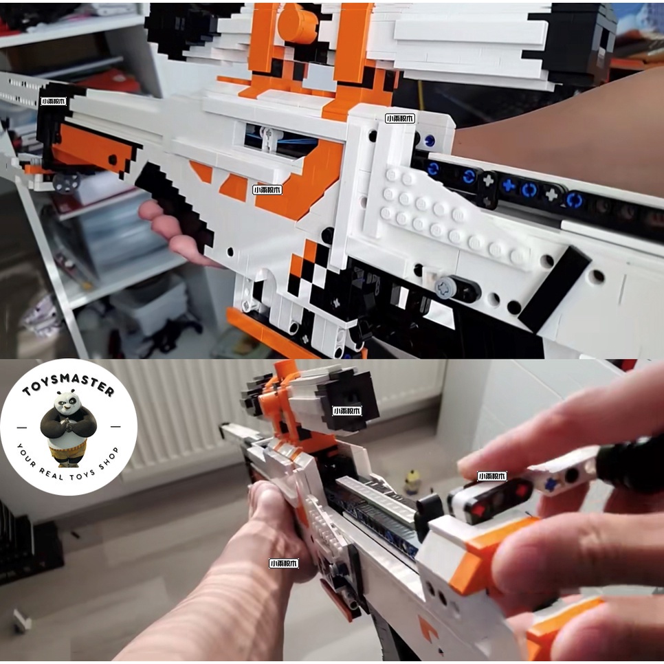 Đồ Chơi Lắp Ráp Mô Hình Sniper AWP Asiimov PUBG CS:GO Với 2000+ PCS,Phiên Bản Kevin183.Đồ Chơi Thông Minh Cho Bé