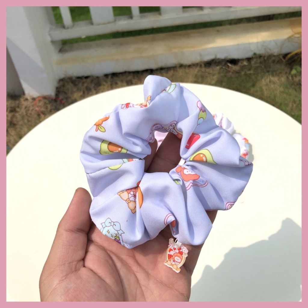DÂY BUỘC TÓC, DÂY CỘT TÓC SCRUNCHIES BABY GIRL CÓ CHARM