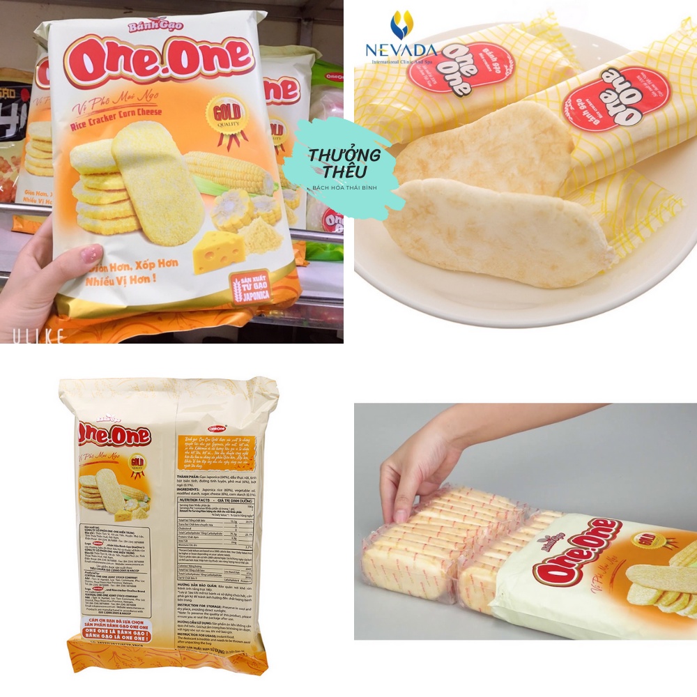 Bánh gạo ngọt vị phô mai ngô One One gói 118g