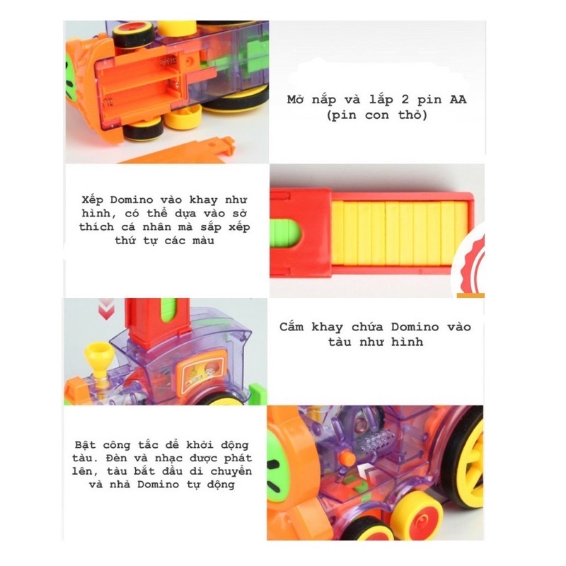 Đồ Chơi Đoàn Tàu Hoả Xếp Domino Tự Động Cho Bé Thoả Sức Sáng Tạo
