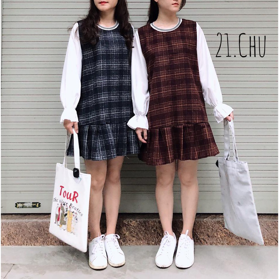 Váy kẻ caro đuôi cá - NHATTB17