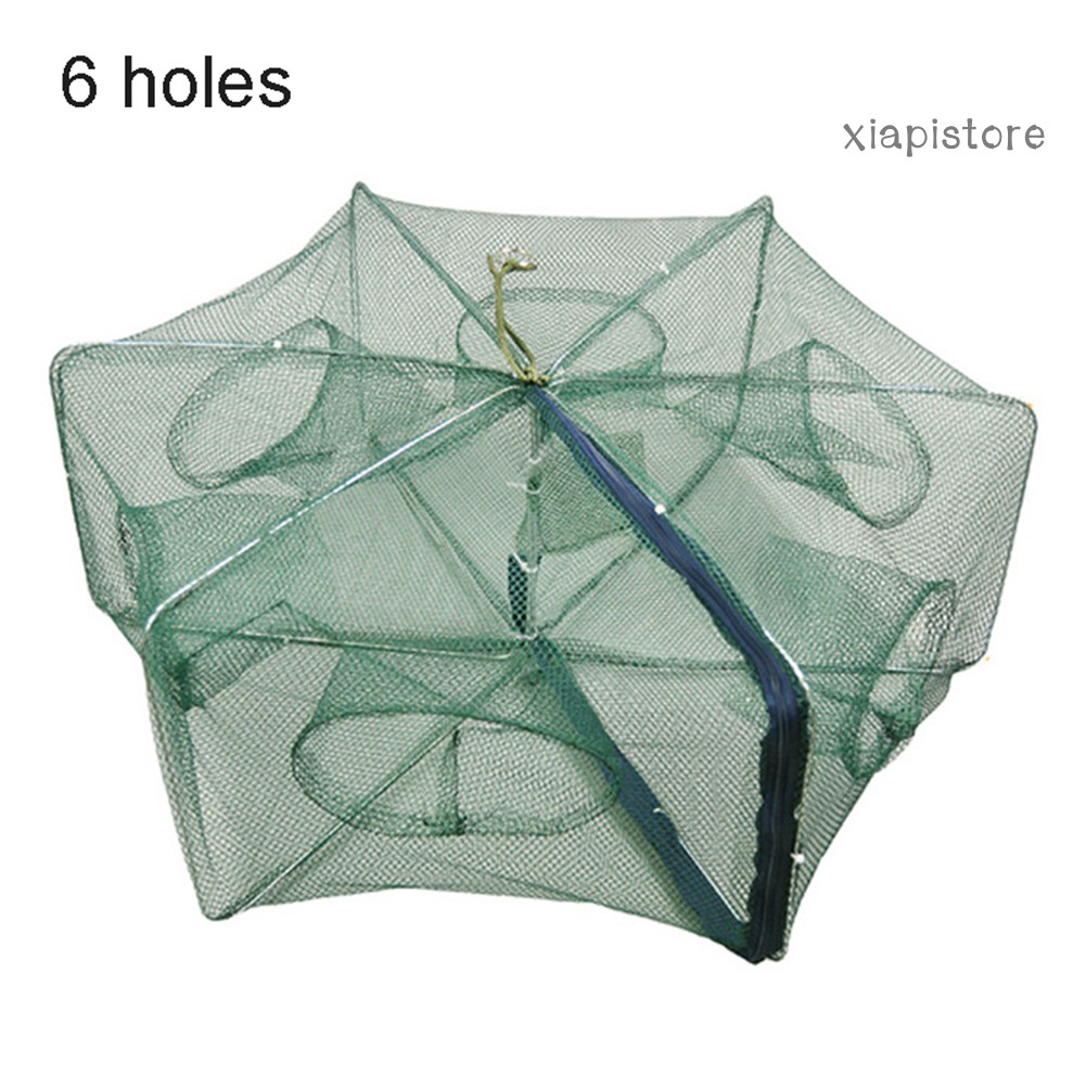 Lưới Bắt Cá Tự Động 6 / 12 Lỗ Gấp Được Bằng Nylon