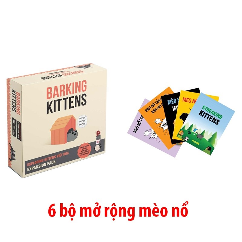 Trọn bộ Mèo  bản và 6 bản mở rộng mới + 200 bọc bài (Bản Việt Hóa) bản mới