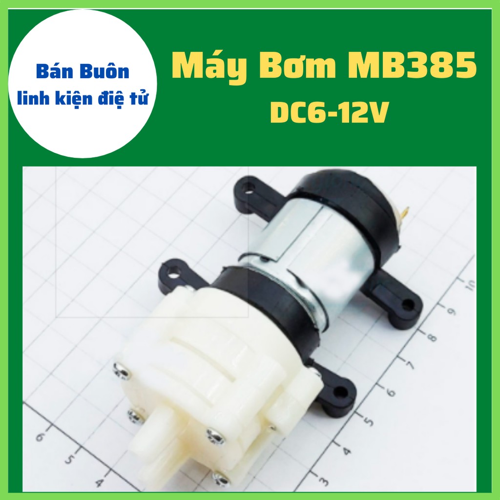 Máy bơm mini 12V MB385, máy bơm nước mini, máy sục khí bể cá