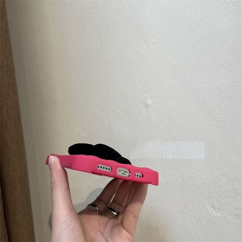 Ốp Điện Thoại Mềm Hình Cột Hoa Hồng Và Nơ Đen Cho Iphone 12 pro max 11 pro max xs max xr x