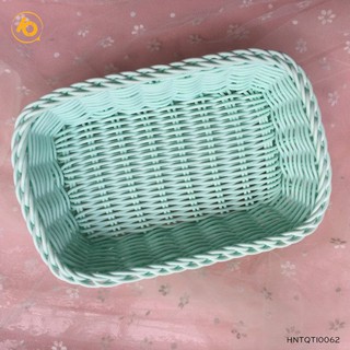 Giỏ đựng đồ giả mây hình chữ nhật - hntqti0062
