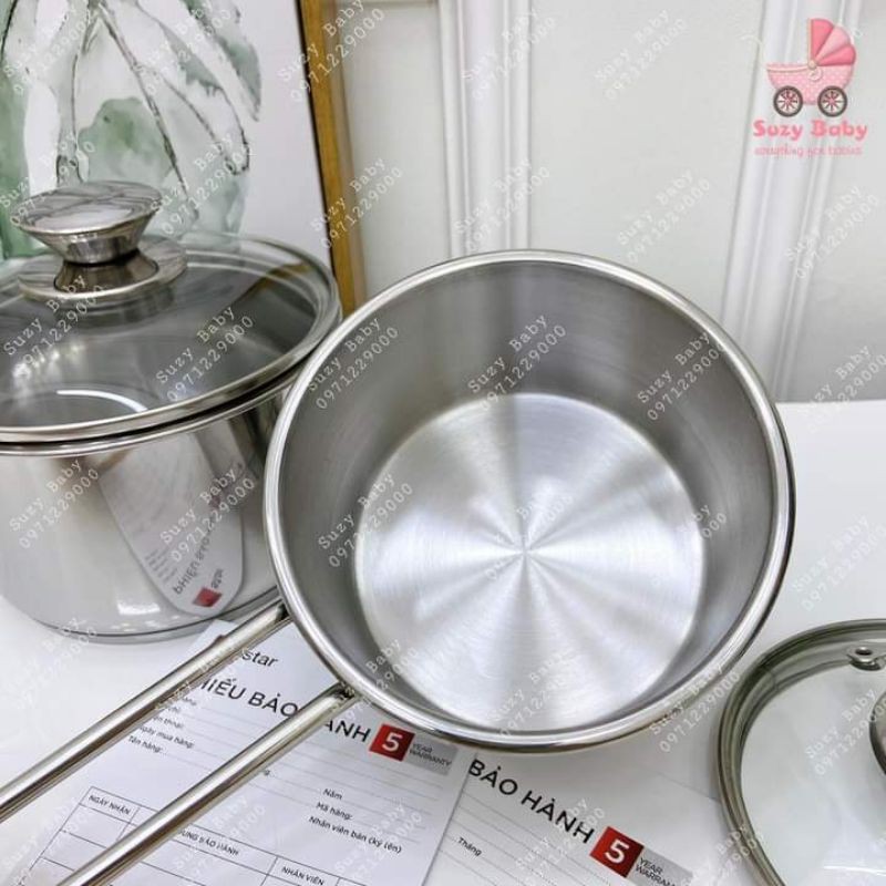 Quánh Fivestar inox 3 đáy 12cm, 14cm, 16cm