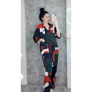 Bộ Lụa Cánh Dơi ÁO CỘC QUẦN DÀI