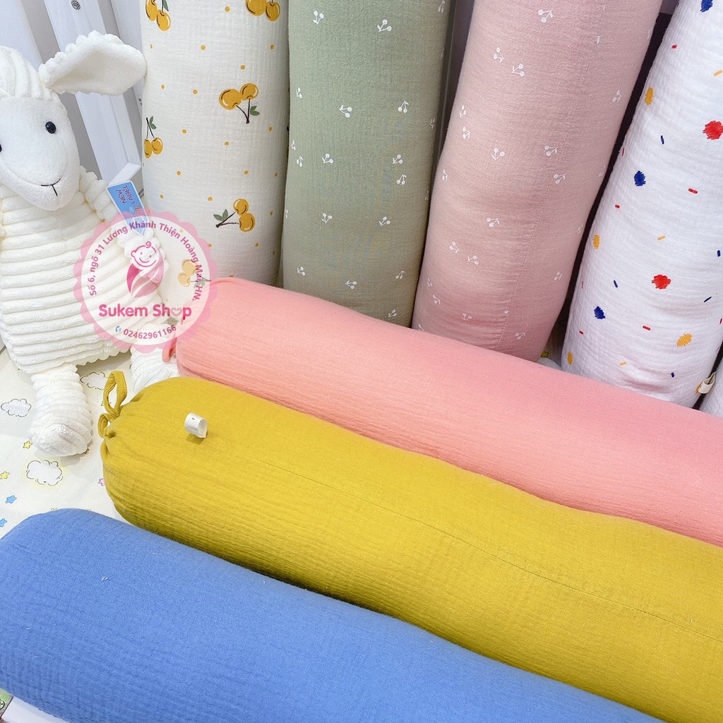 Gối Ôm Cho Bé/Gối Ôm BéBé Vải Xô Siểu Mềm Ruột Bông Xịn