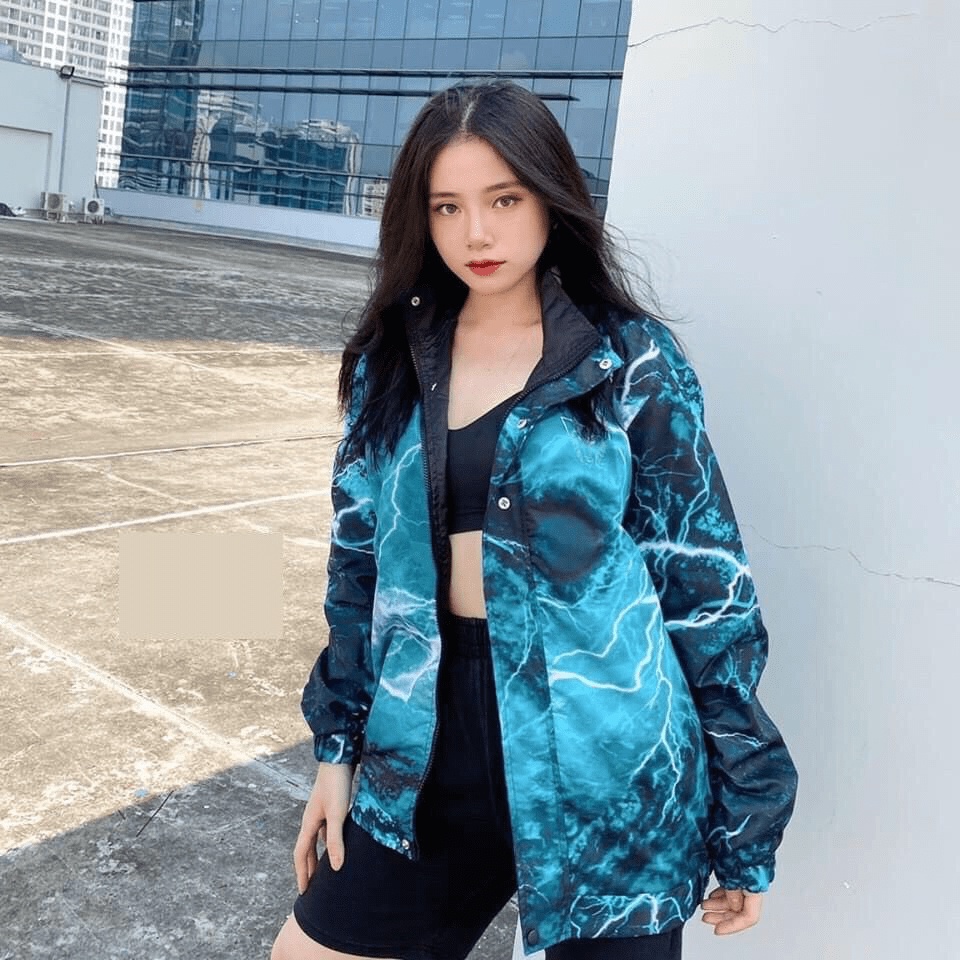 Áo Khoác Dù 2 lớp - ÁO khoác bomber Unssiex nam/nữ loang phản quang cổ bẻ - áo khoác gió nam nữ Tp [NewUnisex]