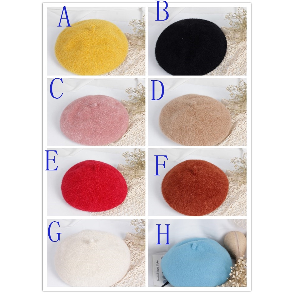 Nón beret thời trang thu đông dành cho bé gái 2 - 8 tuổi