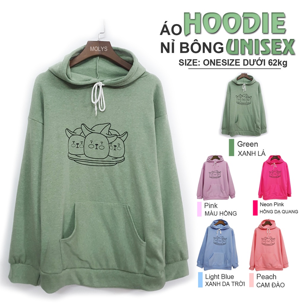 Áo hoodie nam nữ  nỉ lót bông form rộng sweater Unisex oversize Ulzzang Streetwear Hàn Quốc | BigBuy360 - bigbuy360.vn
