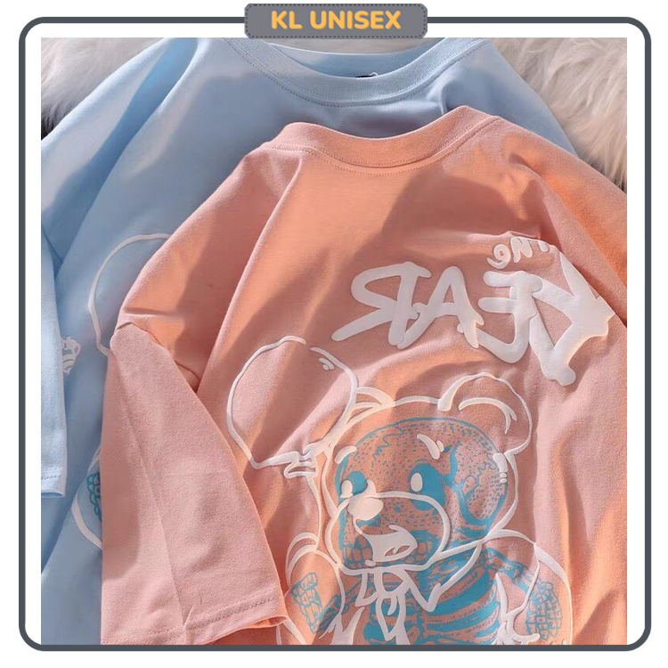 Áo Thun from rộng IN NỖI BEAR Unisex Áo phông KL Unisex