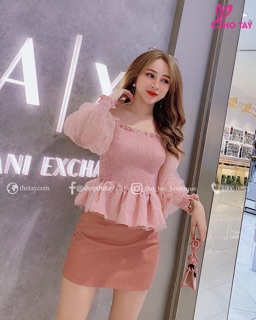 [ XẢ KHO 11.11] ẢNH THẬT ÁO KIỂU PHỐI LƯỚI BI