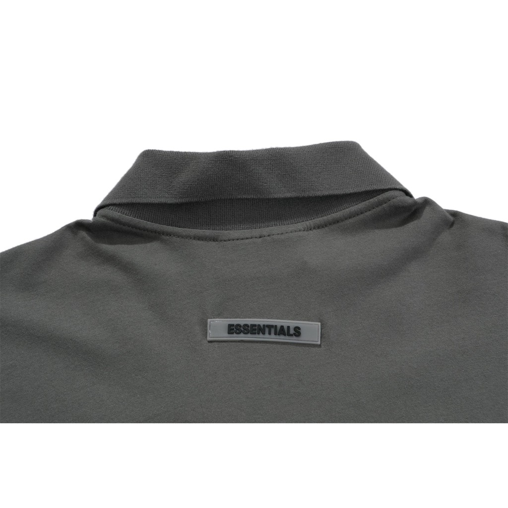 FEAR OF GOD ESSENTIALS Double-line FOG reflective loose letters POLO shirt short sleeves
