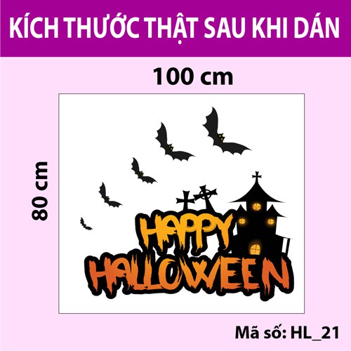 Decal trang trí Hallowen 2020 số 1