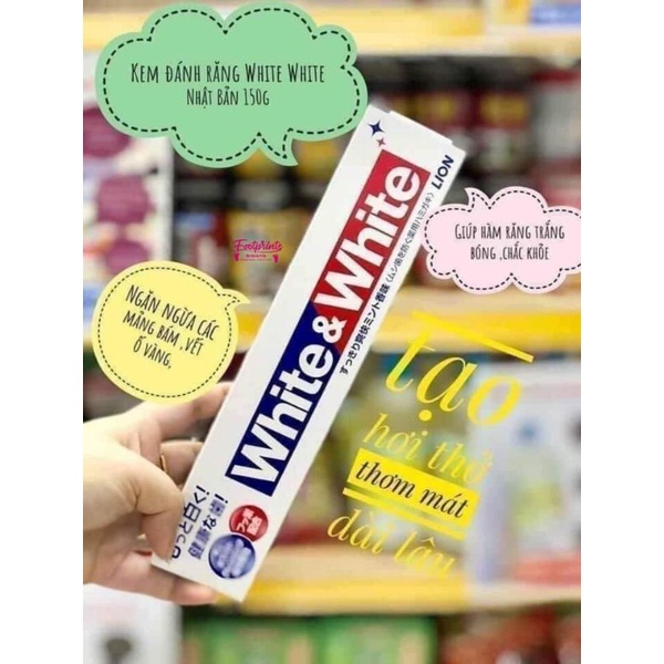Kem đánh răng White & White nội địa Nhật 150g