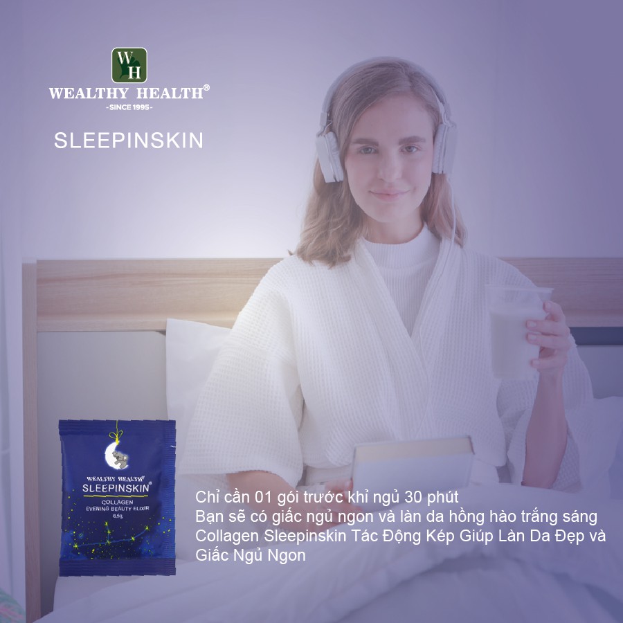 Collagen Uống Tác Động Kép Sleepinskin -Đẹp Da Và Ngủ Ngon-Hàng Chính Hãng Của Úc