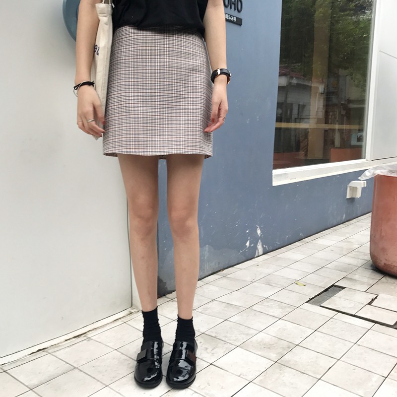 chân váy ulzzang chân váy nữ đẹp kẻ caro kiểu dáng Hàn Quốc dạ ngắn