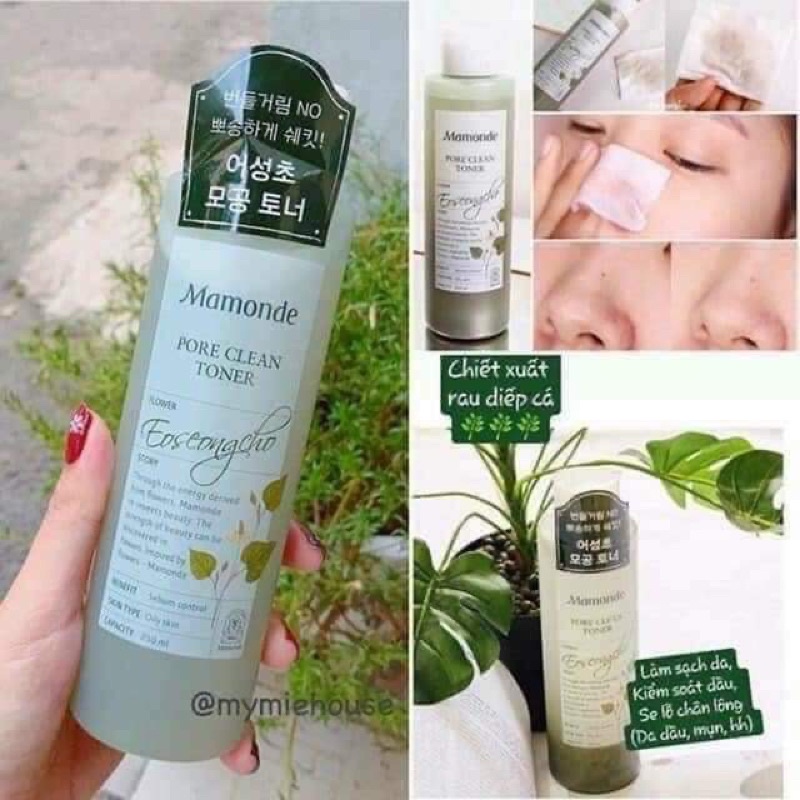 Nước hoa hồng Mamonde Toner 250ml - Cấp ẩm, kiềm dầu, se khít lỗ chân lông